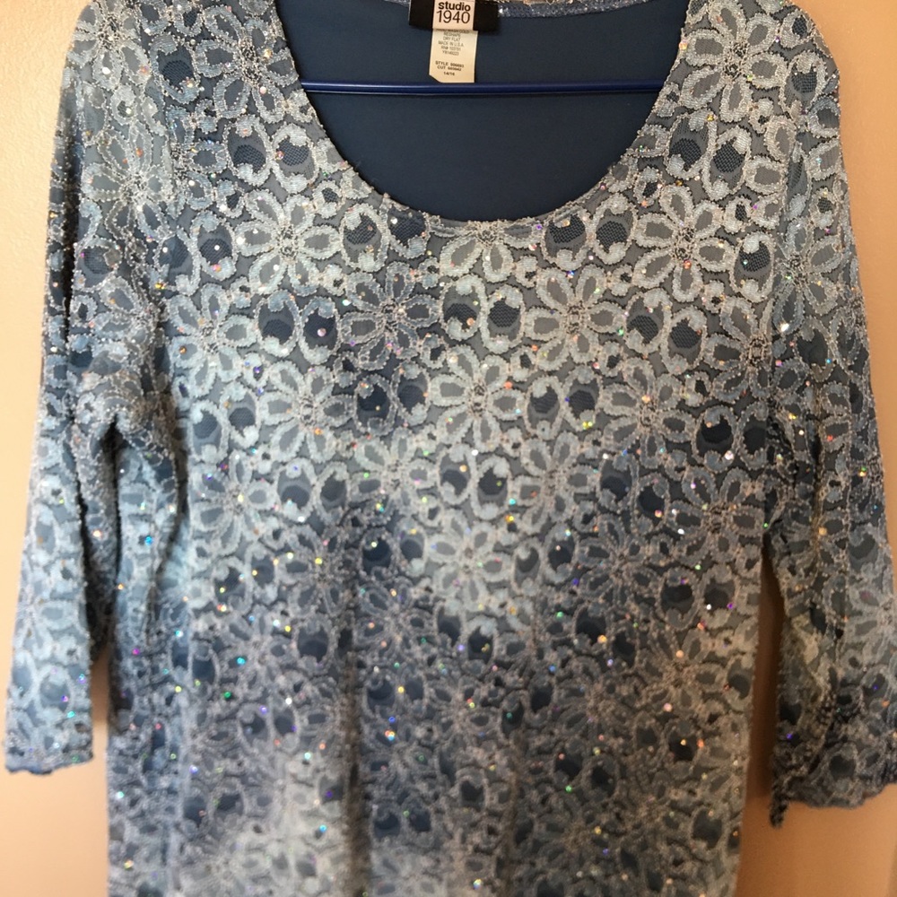 Studio 1940 shimmery top